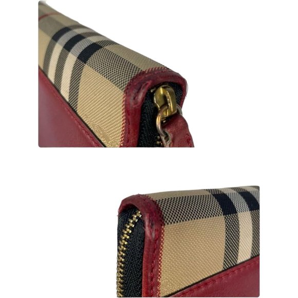 MT273 - Authentic Burberry Zip Around Long Wallet - Picture 7 of 9